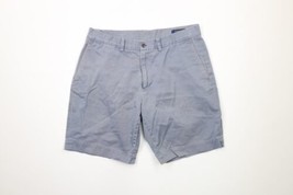 Vintage Ralph Lauren Mens 34 Faded Spell Out Above Knee Chino Shorts Blu... - $44.50