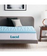 The Lucid 2 Inch Memory Foam Mattress Topper Twin With 5 Zone Gel Infusi... - $49.99