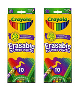 Pack of (2) New Crayola Eraseable Colored Pencils, 10 per pack - $16.45 CAD