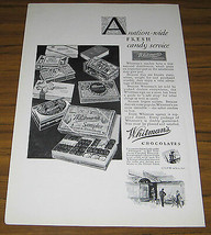 1931 Vintage Ad Whitmans Chocolate Candies Fresh Candy Service - $9.25