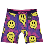 PSD Smiley Dripped Purple Tie-Dyed Boxer Brief Underwear Men's Size Large - £17.68 GBP