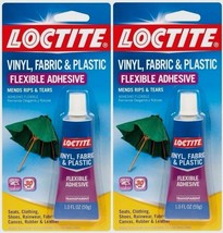 2~ 1oz LOCTITE Vinyl Fabric Plastic Flexible Clear Adhesive Leather Canv... - £23.89 GBP