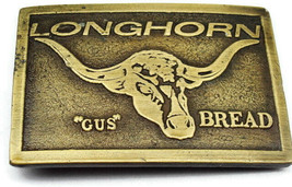 Belt Buckle &quot;Longhorn Bread Gus&quot; Diecast Vintage Advertising Spec Cast  - $59.39