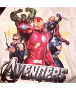 NEW THE AVENGERS CAPT AMERICA THOR IRON MAN HULK T-SHIRT LT. BLUE MED. O... - £7.80 GBP