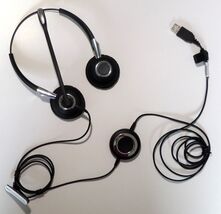 Jabra BIZ2400 USB DUO Bluetooth Wired Headset &amp; Case Certified for Skype - $32.93 CAD