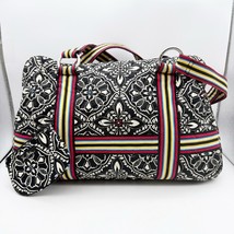 Vera Bradley Purse Black and White Barcelona  14”x 8” Quilted W Match Co... - $563.03 MXN