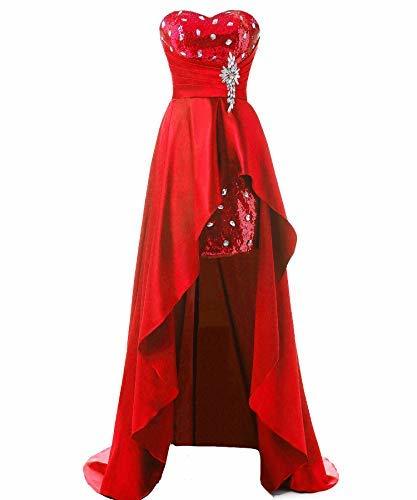 Kivary Custom Made High Low Sequins Prom Homecoming Dress Formal Evening Gown Re