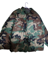 US Military Cold Weather Field Jacket Woodland Camouflage Pattern Sz Lrg Regular - £59.53 GBP