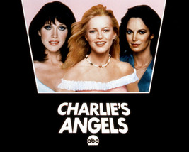 Charlie&#39;s Angels Tanya Roberts Cheryl Ladd Jaclyn Smith Logo Poster 8x10 Photo - £7.67 GBP