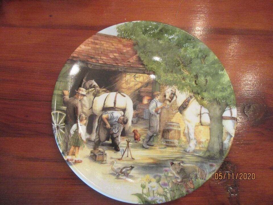 ROYAL DOULTON'S   1990 " THE BLACKSMITH"    8 1/2 PLATE  # 58330  BY SUSAN NEALE - $28.05