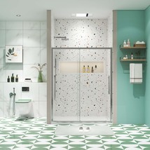 60&quot;x72&quot; Frameless Sliding Shower Door - Chrome - $475.99