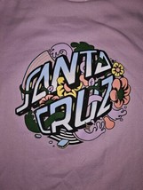 Santa Cruz Long Sleeve Lilac Double Graphic Hoodie Size Small - £9.67 GBP