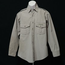 Duxbak Men&#39;s VTG Hunting Shirt L Large 16-16.5 Button Front Safari Beige... - £33.86 GBP