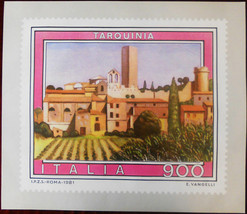 Original Poster Italy Stamp Tarquinia Vangelli 1981 - £34.84 GBP