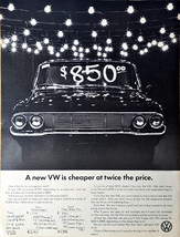 Volkswagen VW cheaper at twice the price -1965 Vintage Print Ad - $189.44 MXN