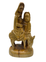Mary Joseph Baby Jesus Holy Family Vintage Carved Olive Wood Jerusalem M... - $32.00