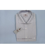 NEW $145 Hickey Freeman Dress Shirt! 16 34 35  *White with Gray Stripes* - $95.72 CAD