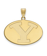 SS w/GP Brigham Young University Large Disc Logo Pendant - £65.33 GBP