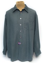 Hathaway Casuals Men&#39;s  Shirt Button Up Long Sleeve Green, Gray XXL 2XL - $24.26