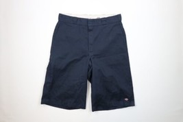 Vintage Dickies Mens 38 Faded Spell Out Loose Fit Mechanic Work Shorts Navy Blue - £43.11 GBP