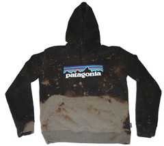 Patagonia Uprisal Hoody Pullover Brown Gray Splatter P 6 Logo Men Regular Small - £60.00 GBP