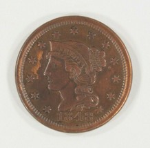 1848 Large Cent in XF Condition, Brown Color, Old Cleaning - £58.66 GBP