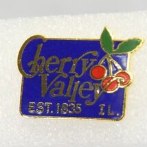 Cherry Valley Illinois Souvenir Vintage Travel Lapel Pin Pinback Hat 1" ... - $9.79