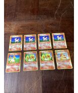 Set Of 8 Japanese Pokemon Pocket Monsters Ponyta And Rapidash ‘Fire’ Cards - $272.54 MXN
