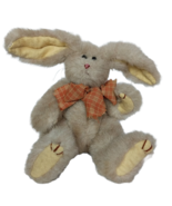 Ty Attic Treasures Brown Easter Bunny Rabbit Bow Jointed Stuffed Animal 9" - €23,62 EUR