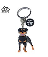 Rottweiler dog pendant, key chains for men, women, silver color, alloy m... - $3.80