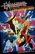 1987 Excalibur Marvel Comic Promo Art Poster SIGNED Chris Claremont &amp; Alan Davis - £55.38 GBP