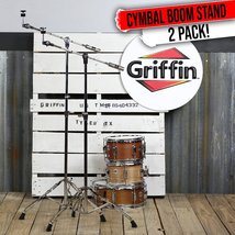 Cymbal Stand With Boom Arm by GRIFFIN (Pack of 2) - Drum Percussion Gear... - £64.34 GBP+