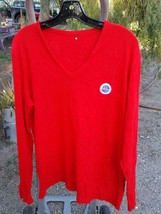 Vintage NASA Acrylic Sweater Red Some Pilling missing tags - £19.97 GBP