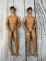Mattel Ken Doll Lot - 2 Dolls - 1968 Dark brown Hair Blue Eyes Flex Knee... - £27.90 GBP