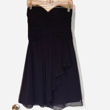 David’s Bridal Navy Strapless Prom Bridesmaid Formal Evening Party Short... - $22.99