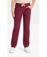Girls&#39; Size Small (6/6X) Cozy Maroon Waffle Jogger Pant - Cat &amp; Jack - $16.39 CAD