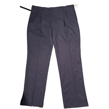 Berle Mens Chino Pants Size 48R Unfinished Navy Blue Pleated Microfiber ... - $39.59