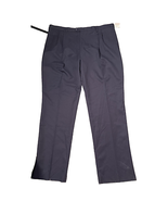 Berle Mens Chino Pants Size 48R Unfinished Navy Blue Pleated Microfiber ... - £30.92 GBP