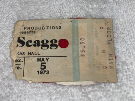 BOZ SCAGG ARGENT 1973 CONCERT TICKET  STUB University of Texas at Arling... - £7.07 GBP