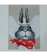 City Cowboy Rabbit Hand signed Olga Sugden Golden Egg Studio - $1,287.75 MXN