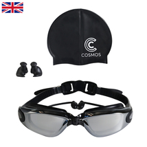 Swimming goggles adults, junior anti fog, swim cap ,Earplugs, UV proff 3 in 1 - £21.51 GBP