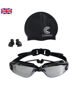 Swimming goggles adults, junior anti fog, swim cap ,Earplugs, UV proff 3... - £21.51 GBP
