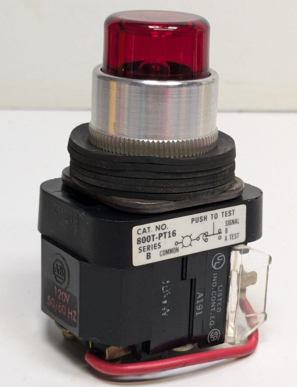 Allen Bradley 800T-P16 Red Illuminated Push Button Momentary XA Contact ... - $19.79