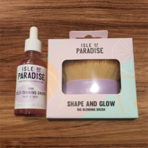 Isle of Paradise Dark Self-Tanning Drops Face &amp; Body 1.69fl.oz. + Brush Set - $34.64