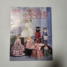 Annies Attic Plastic Canvas Special Occasion Dolls Vintage 90s Leaflet 87055 - $3.95
