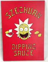 Szechuan Dipping Sauce Rick and Morty Picture Sign Adult Swim 11.75 x 8.... - $18.99