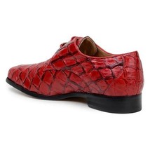 Belvedere Men's Shoes Renzo Pirarucu Lace Up Derby's Red BR01 image 4