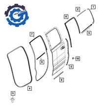 New OEM Mopar Rear Right Door Weatherstrip 2019-2024 RAM 1500 68291618AC - $1,049.29 MXN