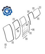 New OEM Mopar Rear Right Door Weatherstrip 2019-2024 RAM 1500 68291618AC - $75.62 CAD