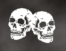 SKULL set decal for car truck sport compact or motorcycle trailer window - £7.93 GBP